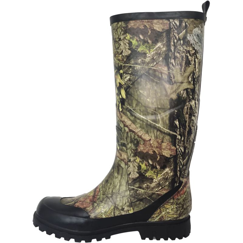 High Quality Waterproof Camo Fishing Hunting  Rubber  Boots With Neoprene Lining  Outdoor  Rain Boots