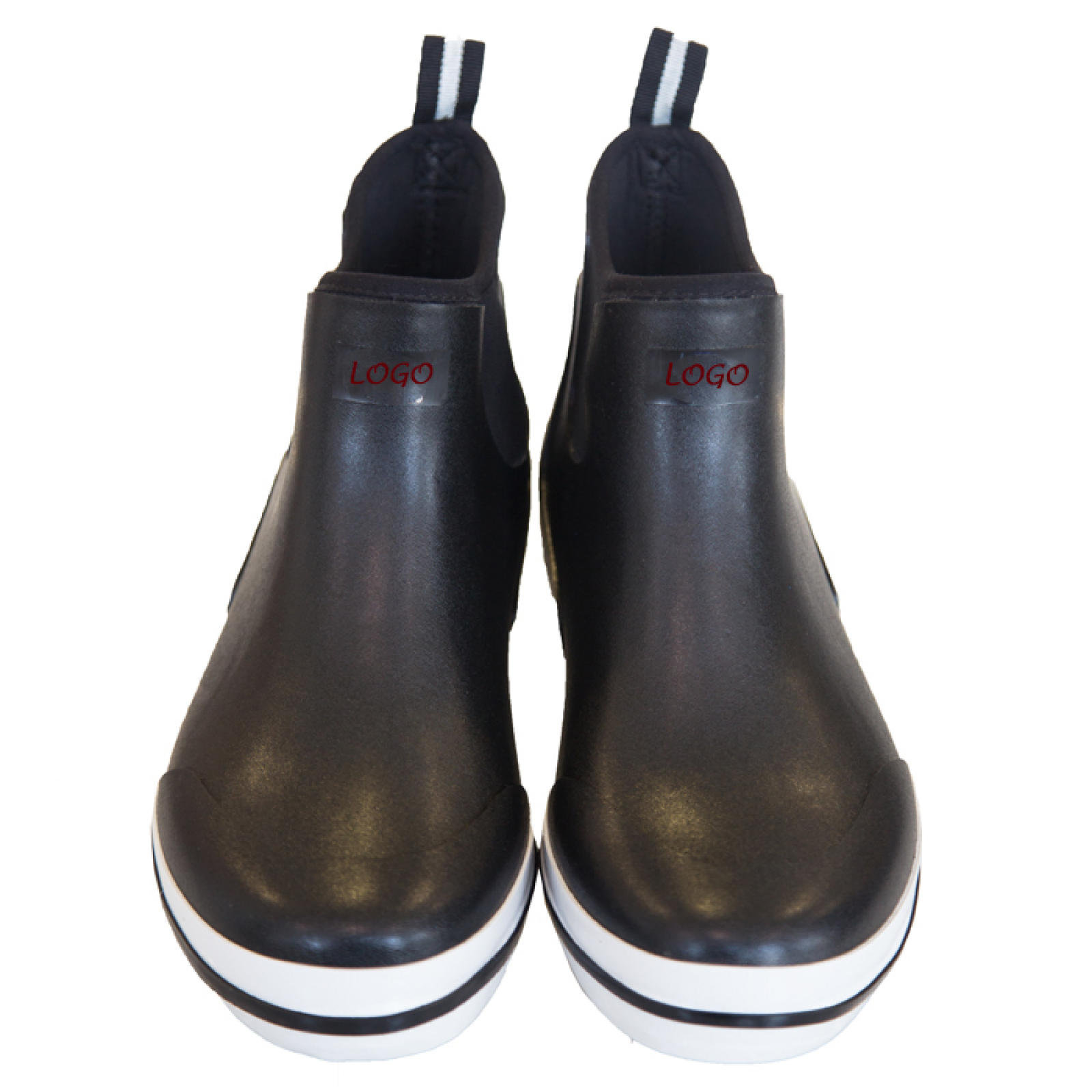 Men's Neoprene Deck Sailing Ankle Shoes Rain Boots Rubber and Neoprene Tough Rubber EVA Ankle & Bootie for Fishing and Marine