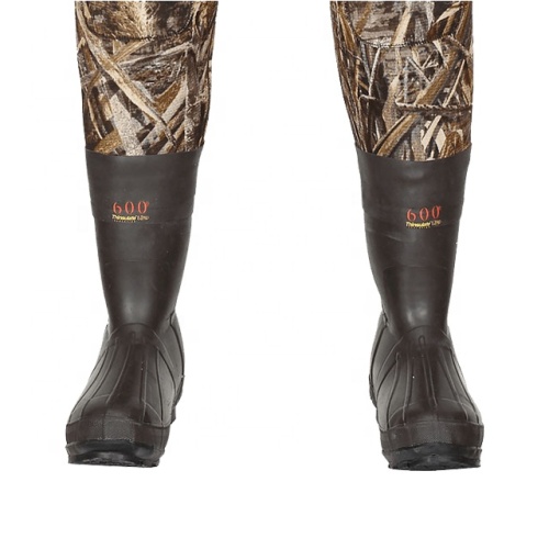 Men's Camo Neoprene Fishing Wader with 600gr Thinsulate Rubber Boot