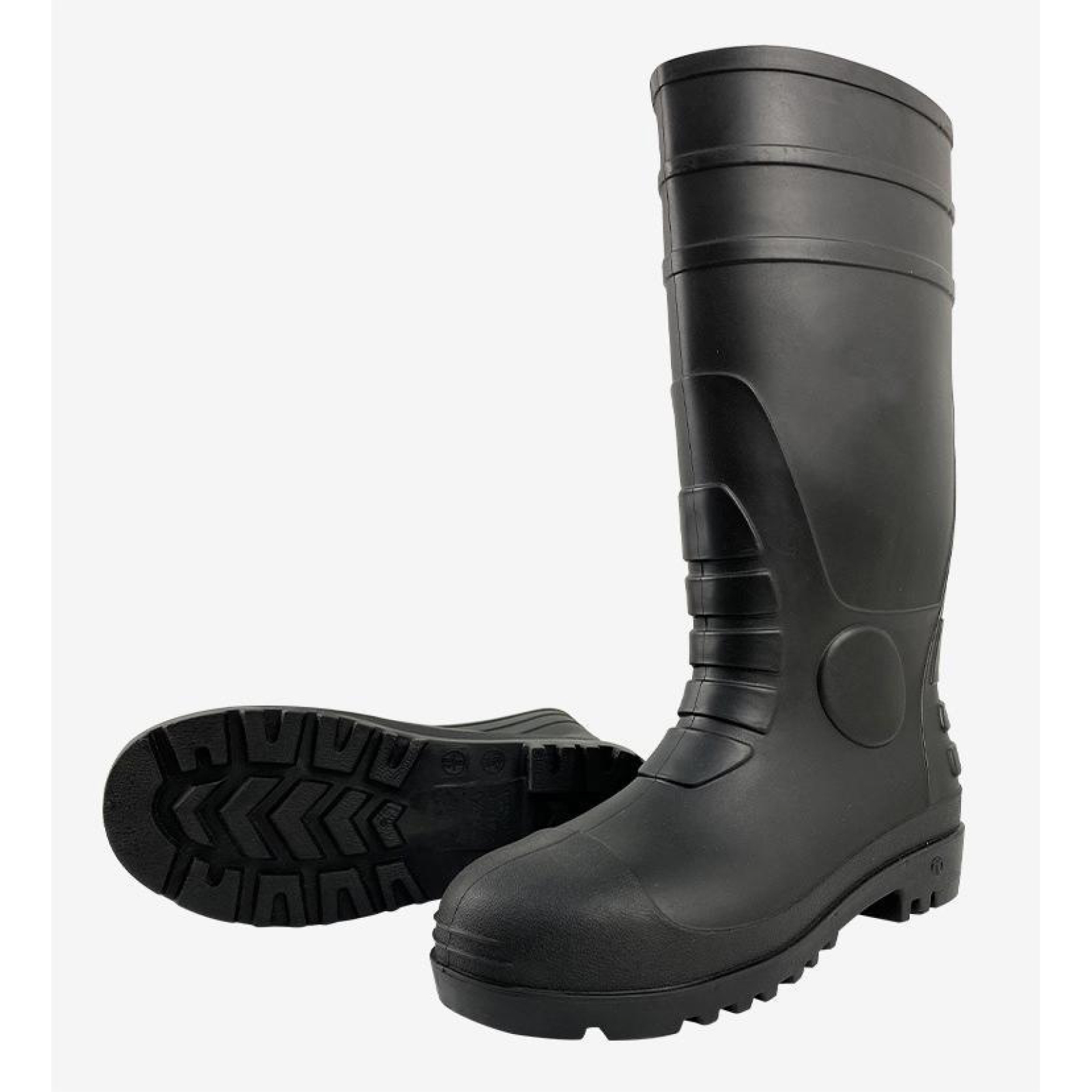Customized Waterproof PVC Wellington Rain Boots Wholesale Steel Toe Safety PVC Gum Boots for Industry Oil Acid Alkali Resistant