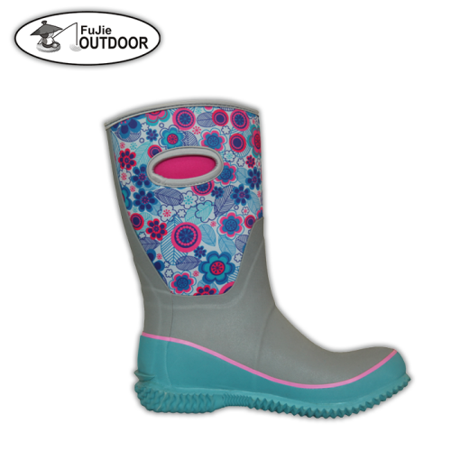 Winter Blooms Women Rain Boots walking boots