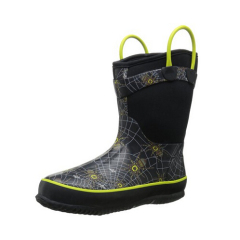Boys Spider Print Neoprene Rain Boots with Handle