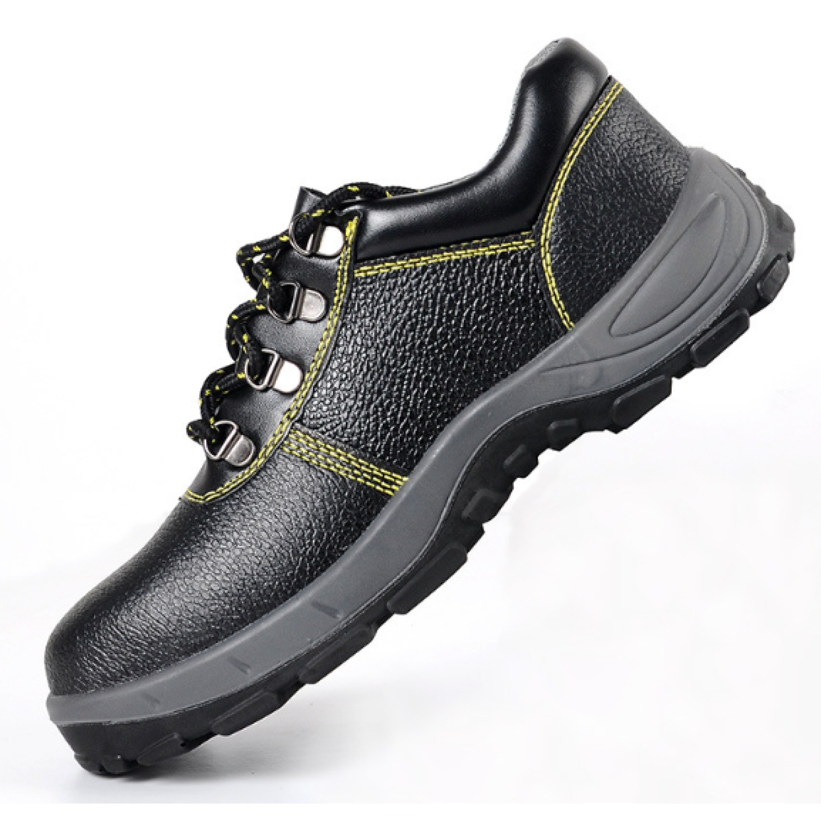 Light Weight Safety Boots Work Shoes Black Waterproof Leather Work Boots Steel Toe Safety Shoes