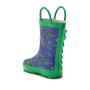 Kids Waterproof Handle Soft and Durable Dinosours Print 3D Rubber Rain Boots