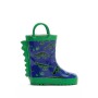 Kids Waterproof Handle Soft and Durable Dinosours Print 3D Rubber Rain Boots