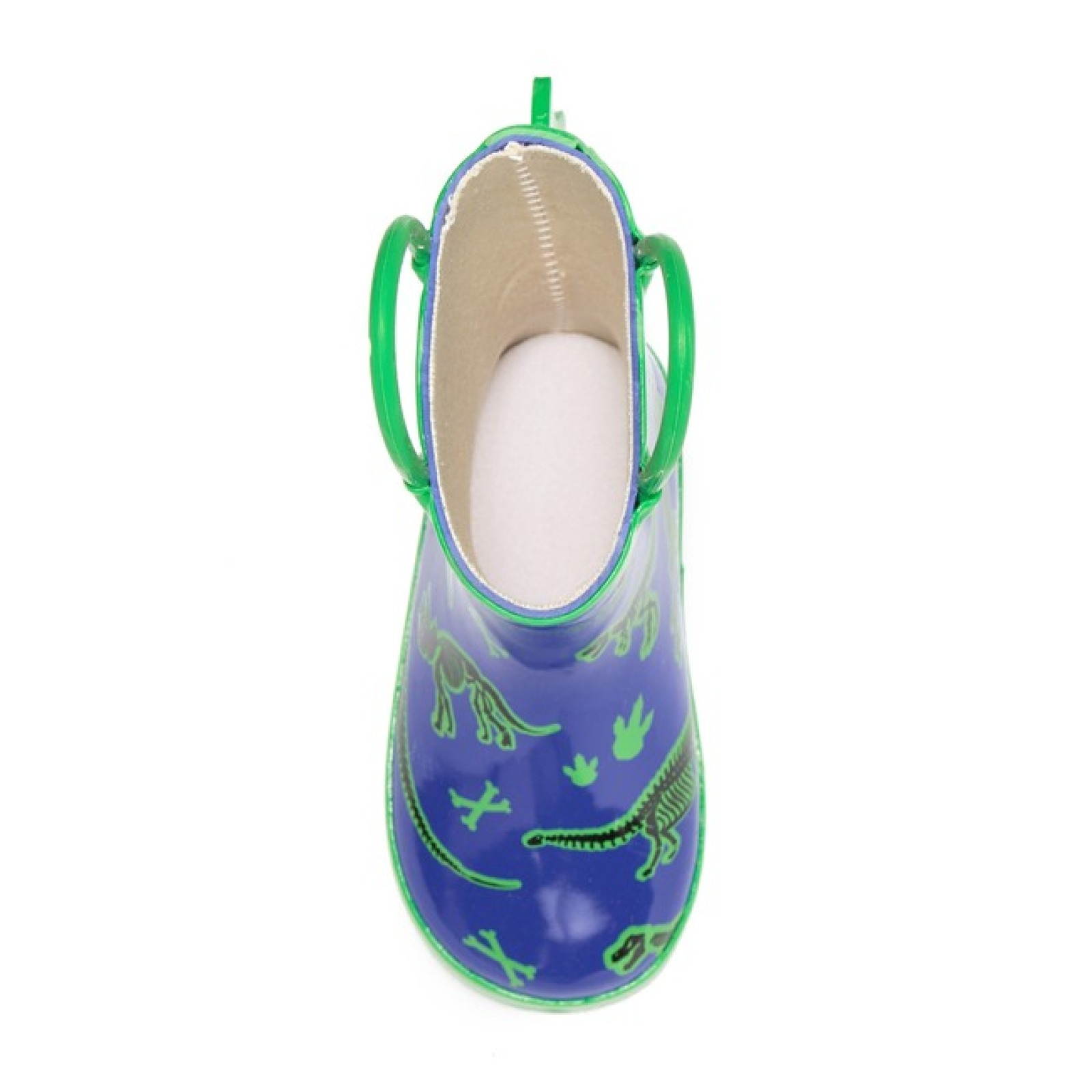 Kids Waterproof Handle Soft and Durable Dinosours Print 3D Rubber Rain Boots
