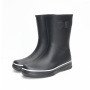 Black Female Waterproof Women Rain Shoes Natural Rubber Wellington Boots for Ladies