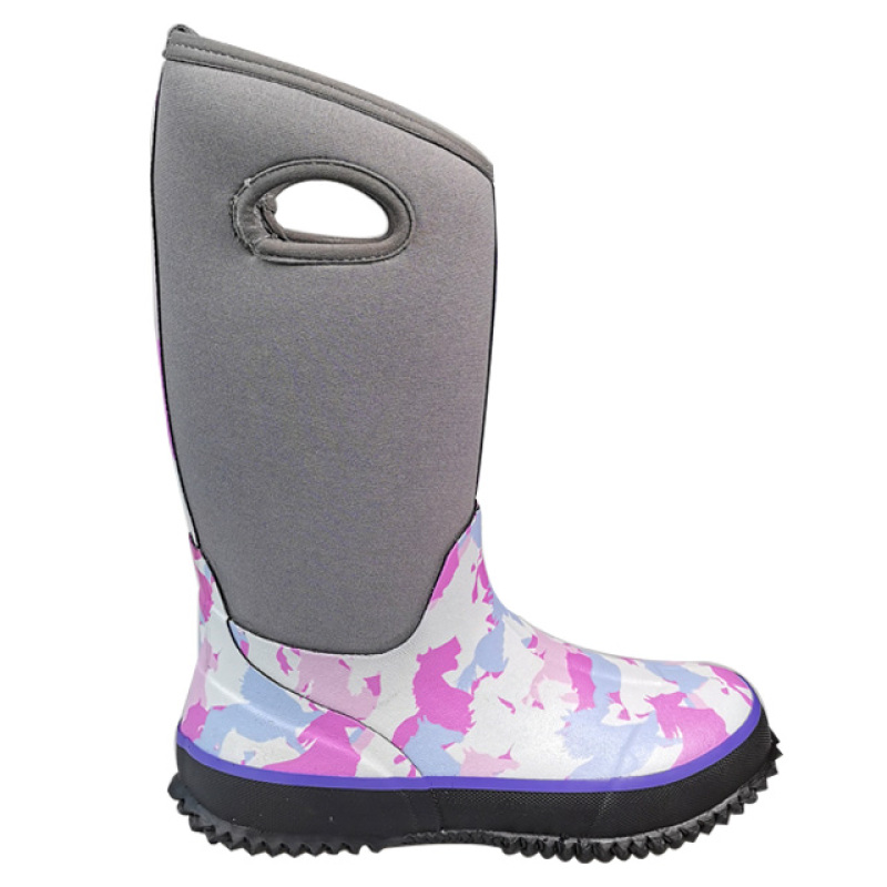Ladies Fashionable Waterproof Comfortable Neoprene Rubber Boots with Wholesale
