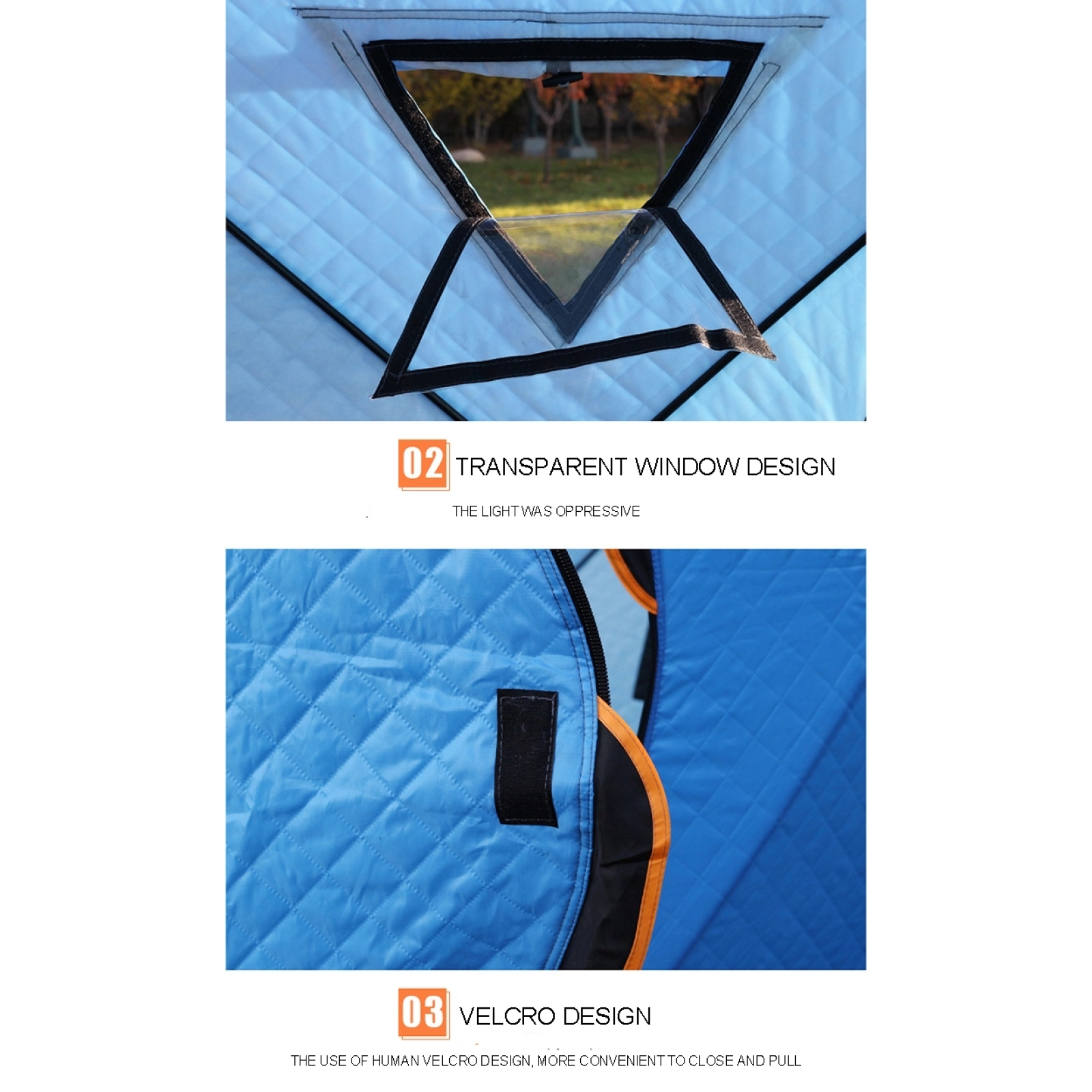 Instant Hub Style Ice Fishing Tent Manufacturer Outdoor Portable Shelter Cube Winter Pop Up Ice Fishing Tent