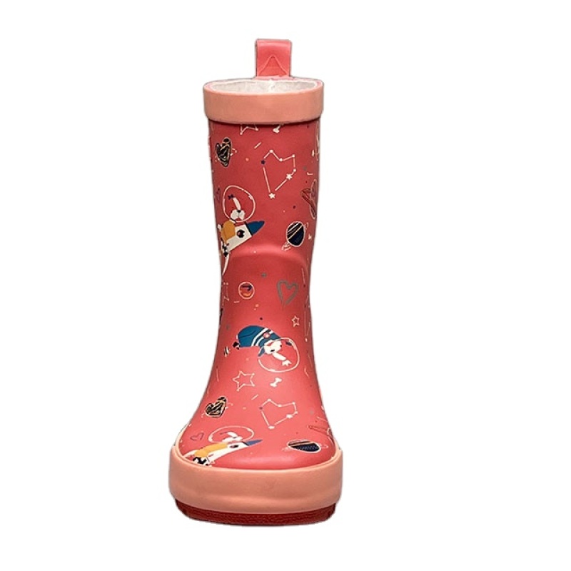 Wholesale Custom Natural Rubber Boots Children's  Waterproof Rain Boots Kids Girls Cheap Wellies Boots