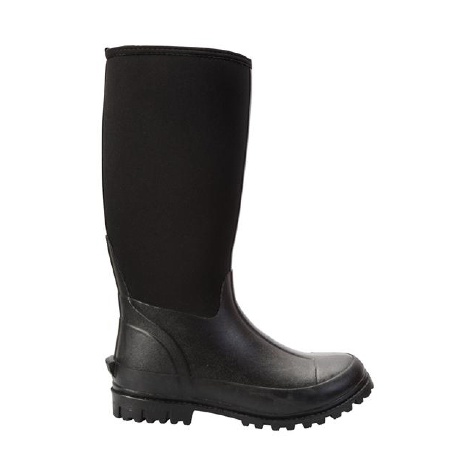 Mens Knee High Black Neoprene Rain Boots