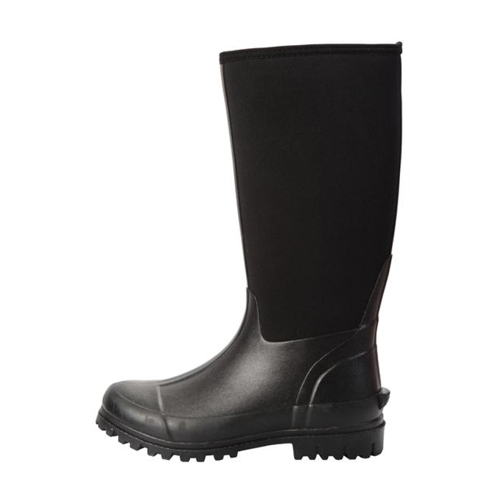Mens Knee High Black Neoprene Rain Boots