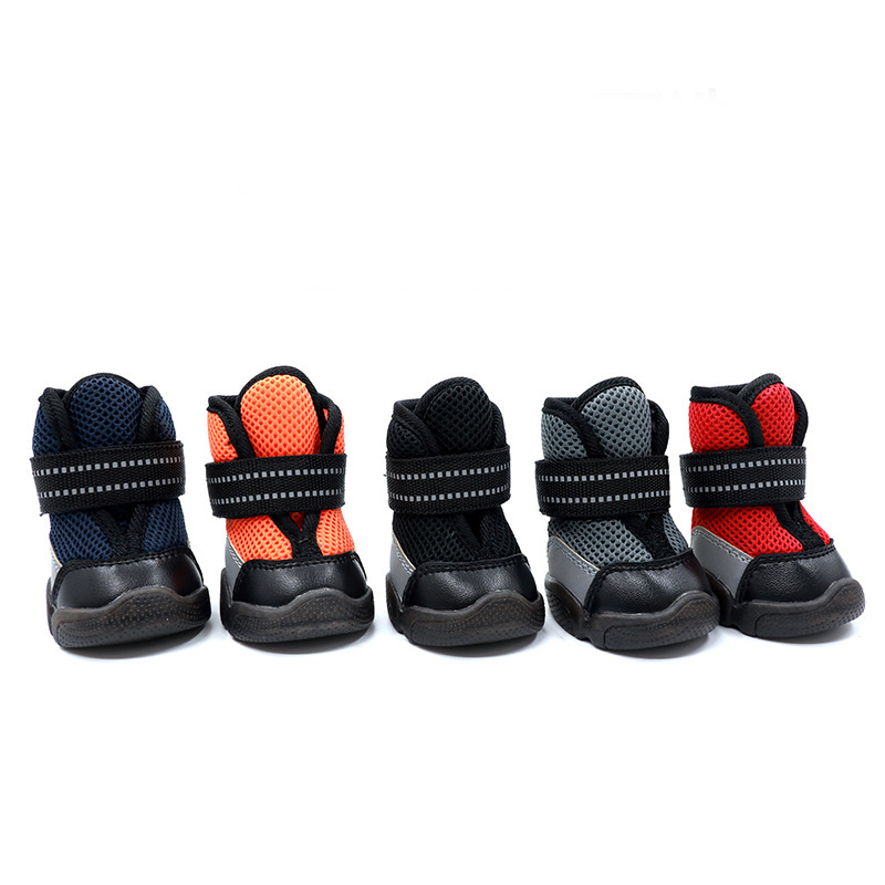 High-End Custom Cotton Dog Sneaker Adjustable Air Mesh Surface Dog Boots Small Medium Large Dog Shoe