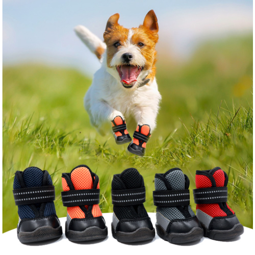 High-End Custom Cotton Dog Sneaker Adjustable Air Mesh Surface Dog Boots Small Medium Large Dog Shoe