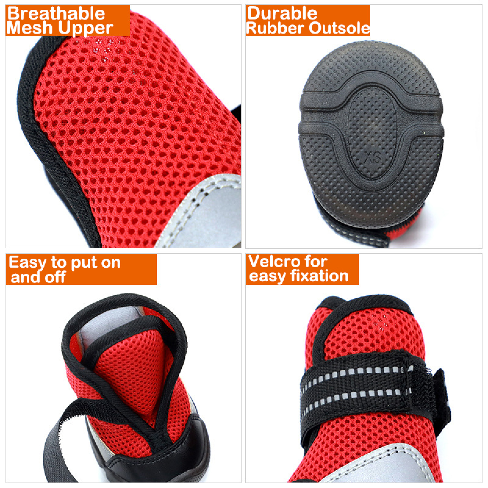 High-End Custom Cotton Dog Sneaker Adjustable Air Mesh Surface Dog Boots Small Medium Large Dog Shoe