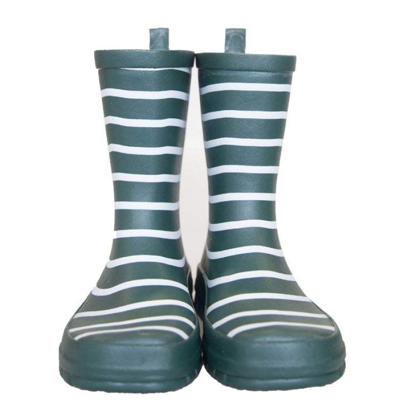 Children's Striped Printing  Natural Waterproof Rubber Rain Boots