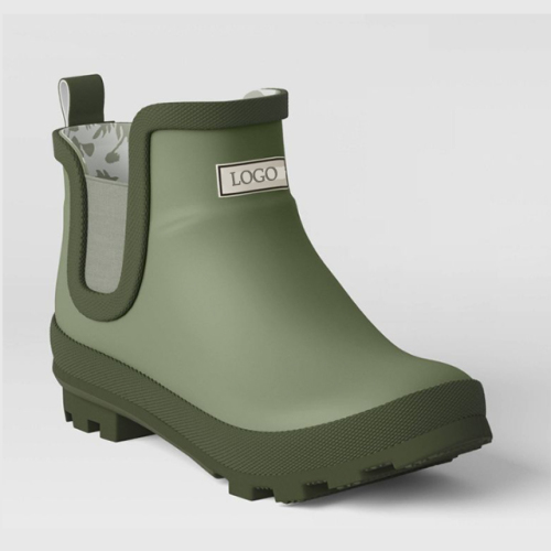 Wholesale Ankle Fashion Women Rubber Rain Boots Custom Print High Quality Chelsea Women Boots Elastic Garden Rubber Rain Boots