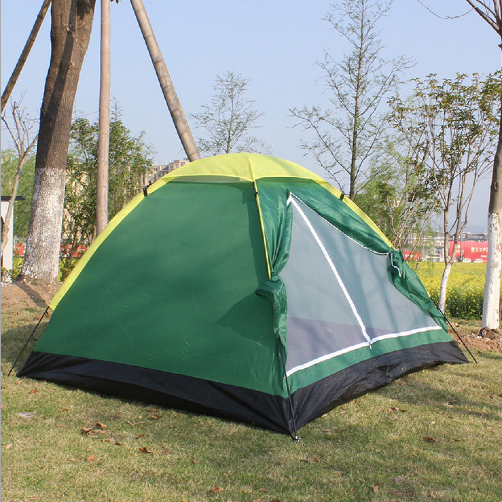 Portable outdoor survival shelter 3-4 person waterproof camping tent