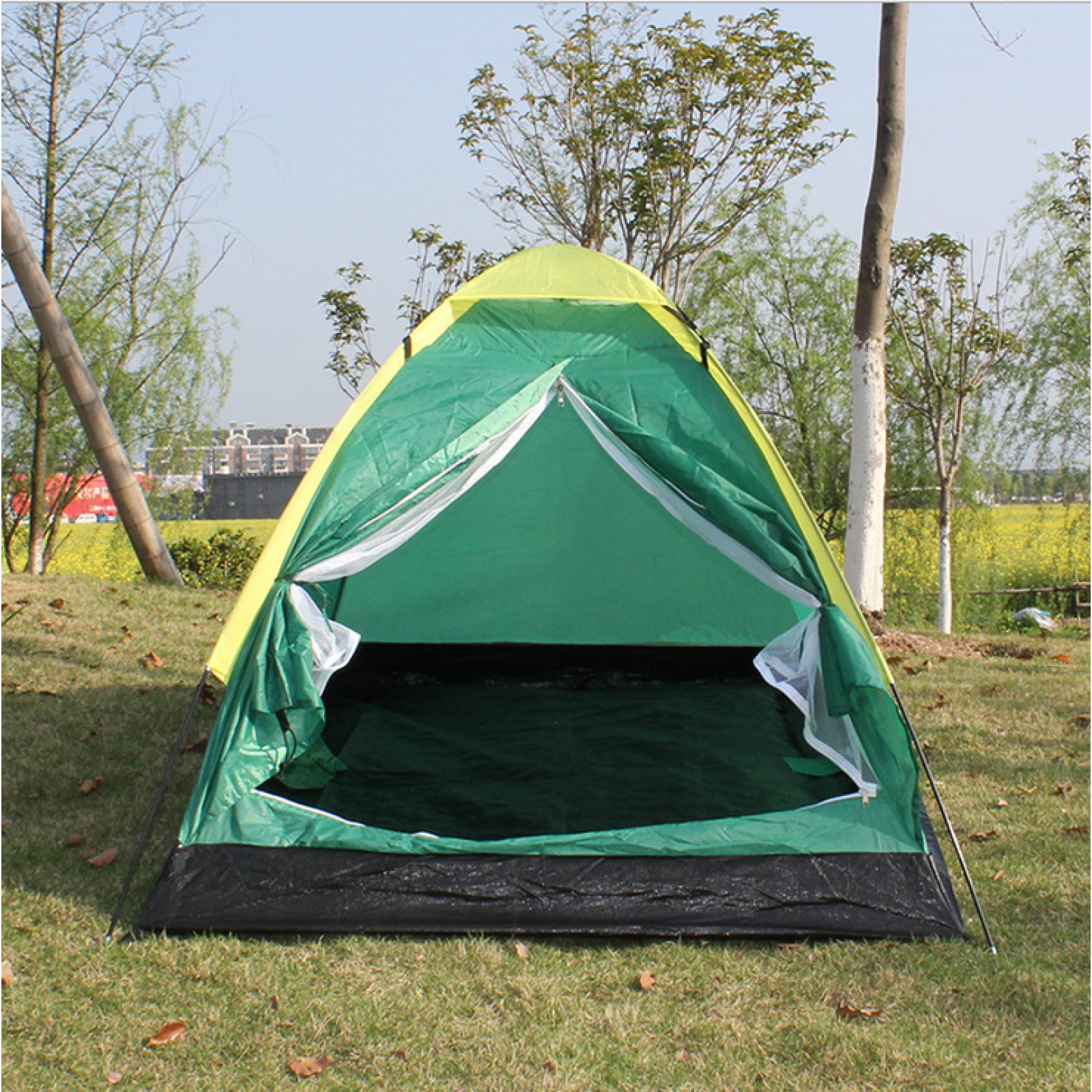 Portable outdoor survival shelter 3-4 person waterproof camping tent