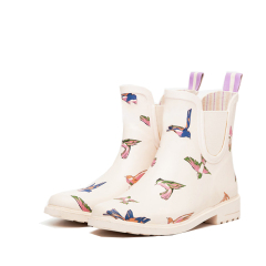 Women Long Boots with Custom Printing Gumboots Rain shoes for Ladies