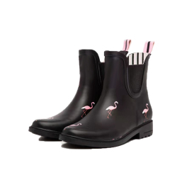 Women Long Boots with Custom Printing Gumboots Rain shoes for Ladies