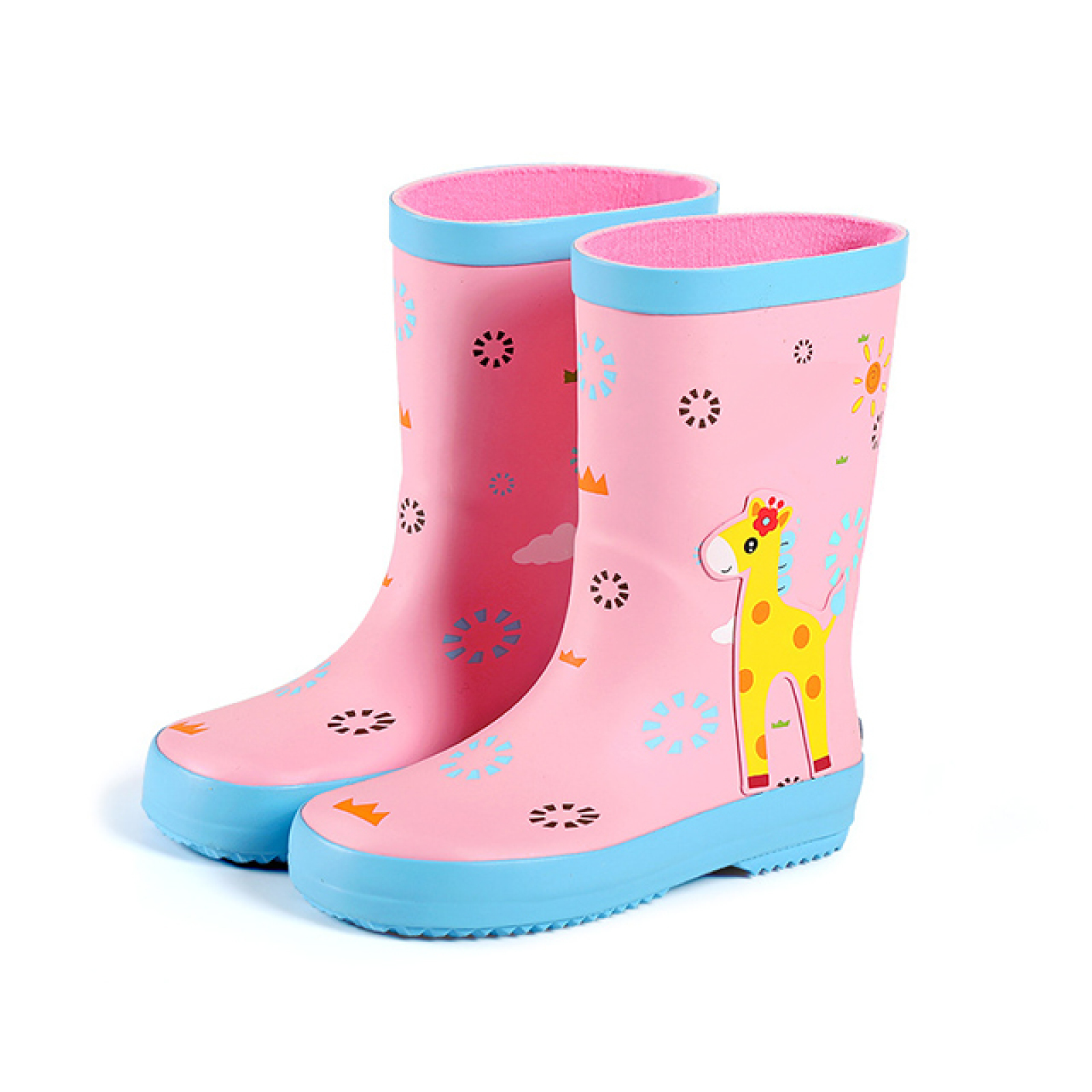 Kids Rain Boots Wholesale Custom Logo Gumboots Waterproof Wellies for Children