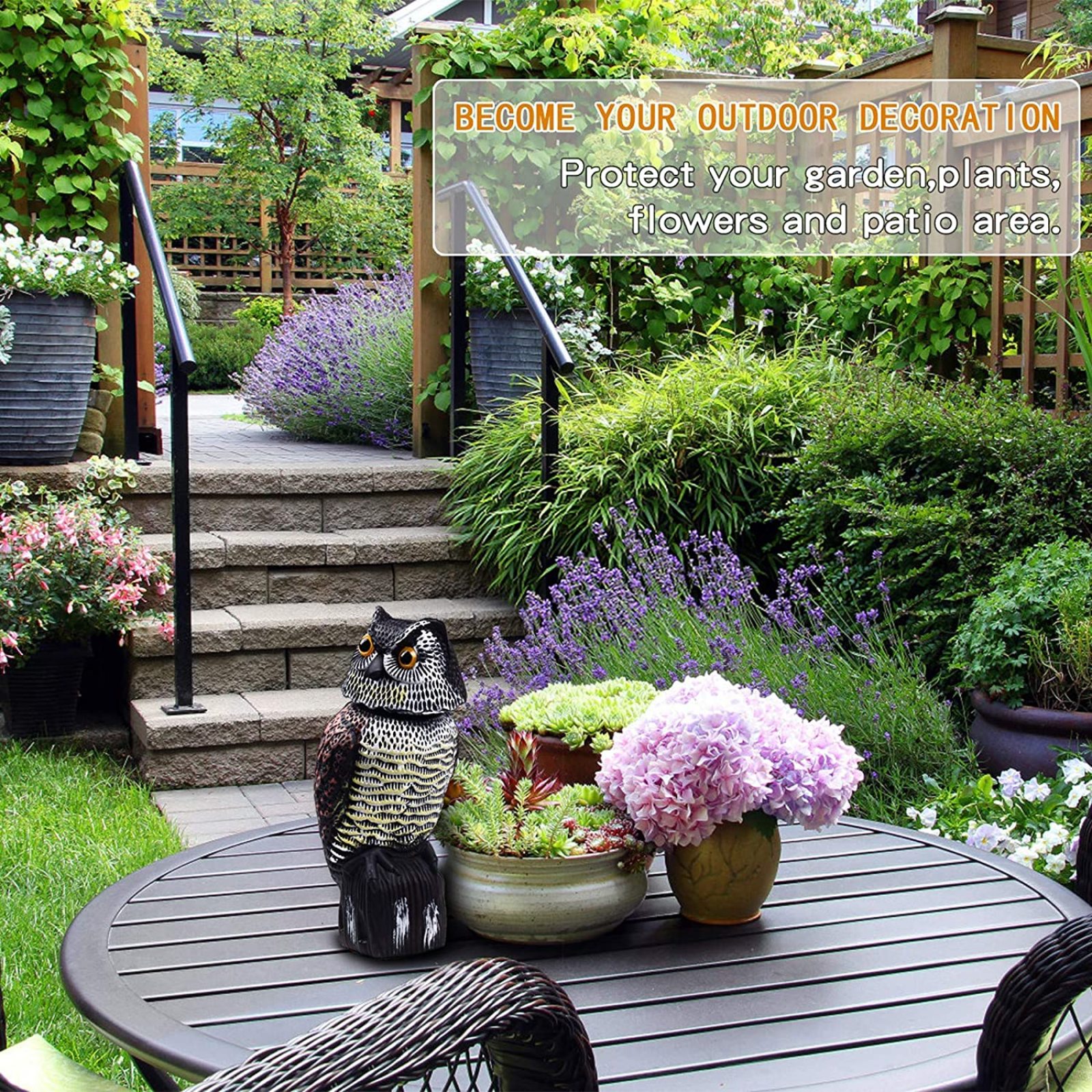 Customized Plastic Owl Decoy with Rotating Head Wholesale supplier