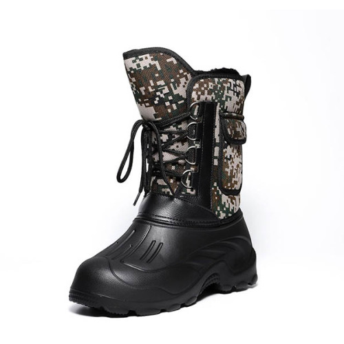 Wholesale Men's Fashion Waterproof Winter Snow Boots With Felt/Plush Lining