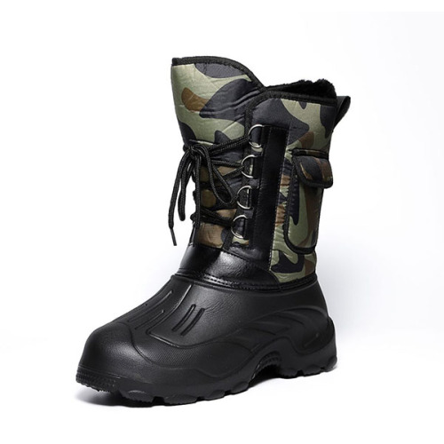 Wholesale Men's Fashion Waterproof Winter Snow Boots With Felt/Plush Lining