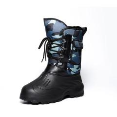 Wholesale Men's Fashion Waterproof Winter Snow Boots With Felt/Plush Lining