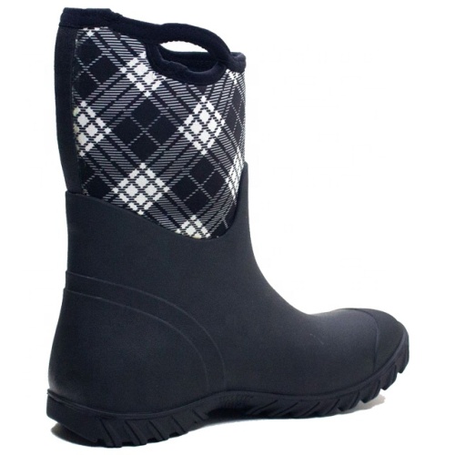 High Quality Women's Customized Waterproof Neoprene Rubber Rain Boots with Printing