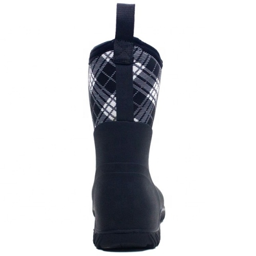 High Quality Women's Customized Waterproof Neoprene Rubber Rain Boots with Printing
