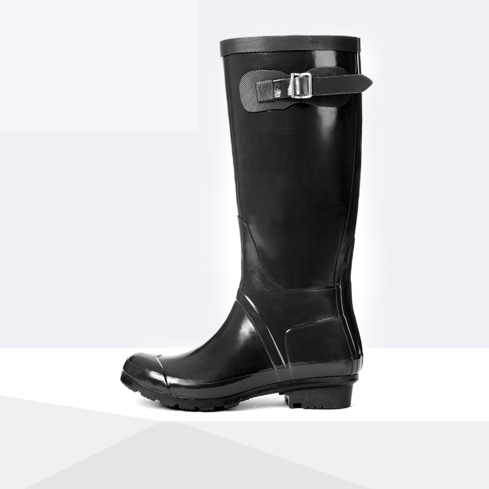 Women's Waterproof Wellington Boots Side Buckle Original Tall Rain Boots