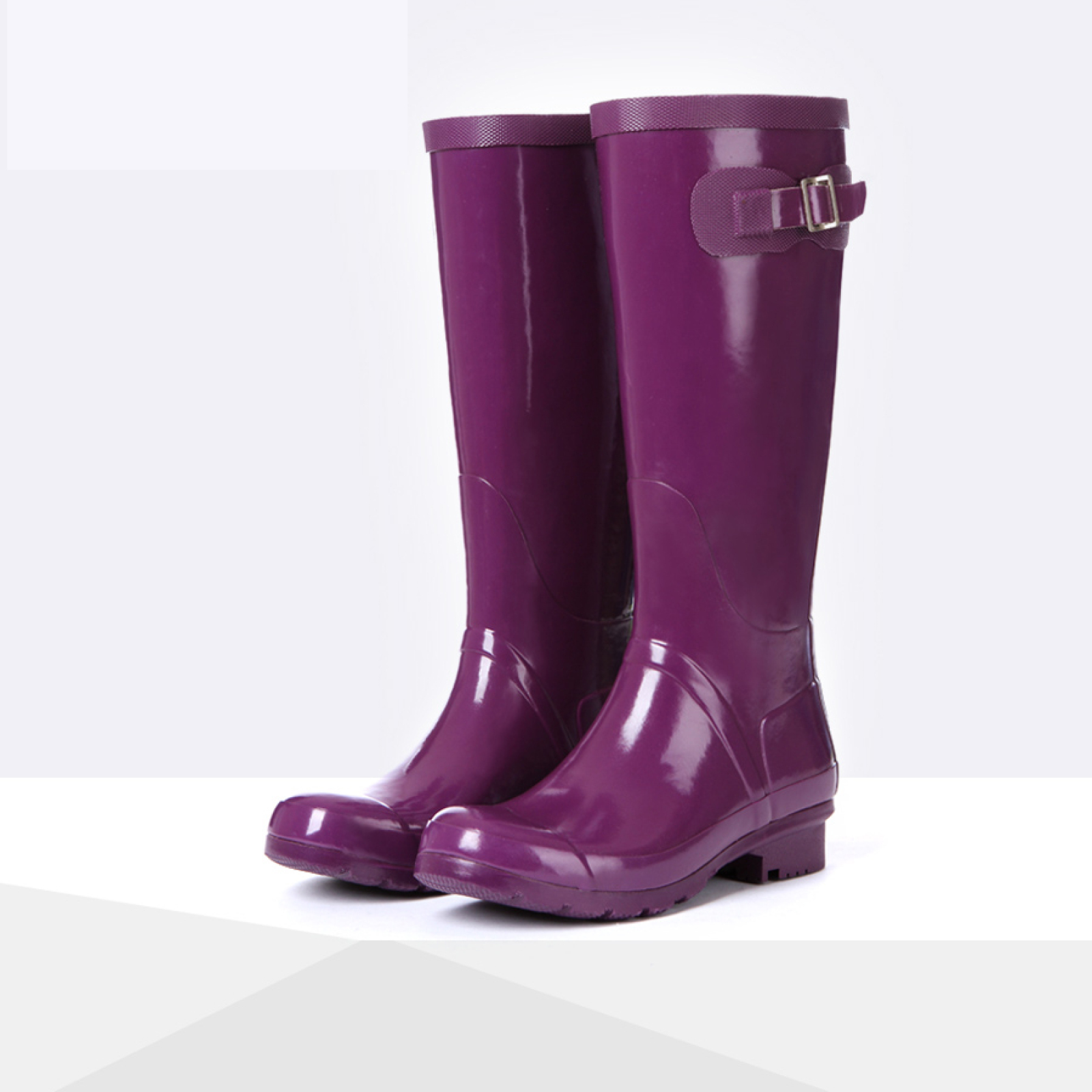 Women's Waterproof Wellington Boots Side Buckle Original Tall Rain Boots