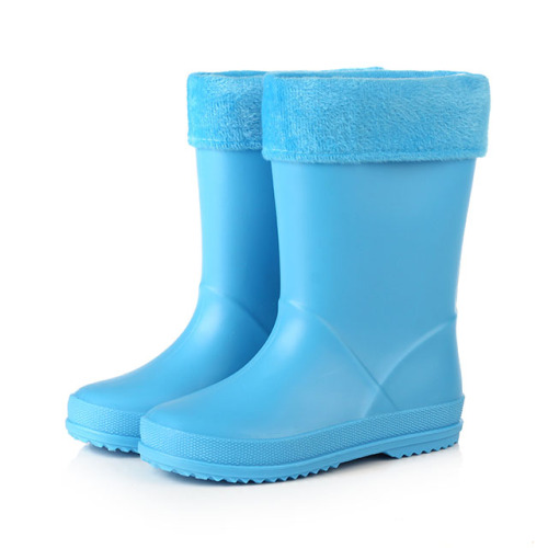 Factory Wholesale Custom Hot Sale Warm Kids Rain Boots Children PVC Boots Waterproof  Fashion Boots PVC Rianshoes