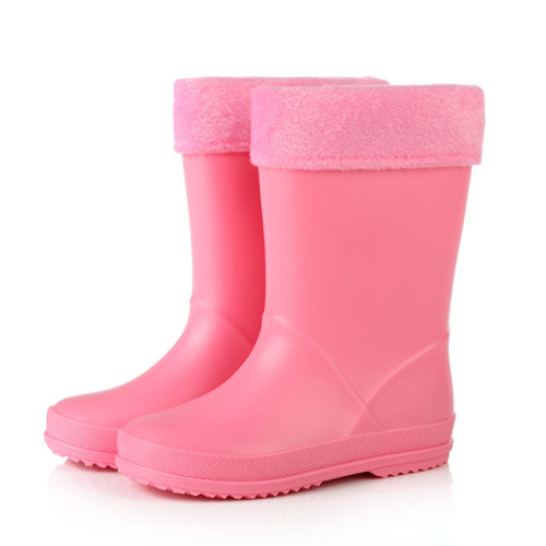 Factory Wholesale Custom Hot Sale Warm Kids Rain Boots Children PVC Boots Waterproof  Fashion Boots PVC Rianshoes