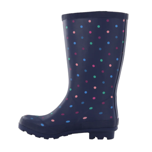 Youth Girls Polka Dots Wellington Rubber Rain Boots