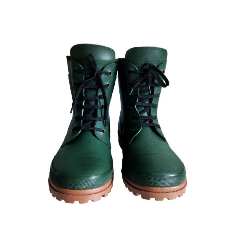 New Style Waterproof Neoprene Rubber Rain Boots with Shoe Lace