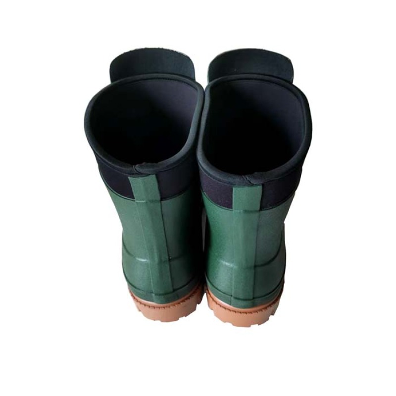 New Style Waterproof Neoprene Rubber Rain Boots with Shoe Lace