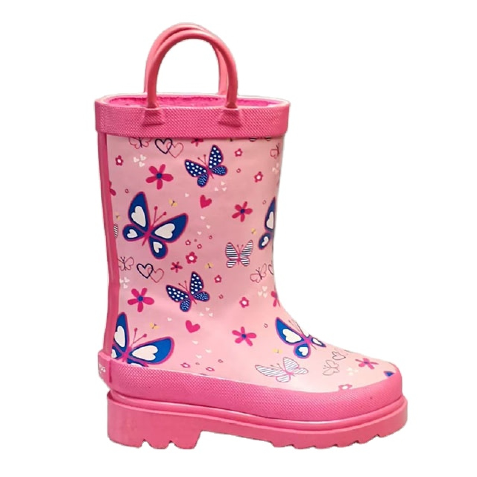 Fashion Design Hot Sale Natural Rubber Boots Kids Waterproof Children Rain Boot with Handles