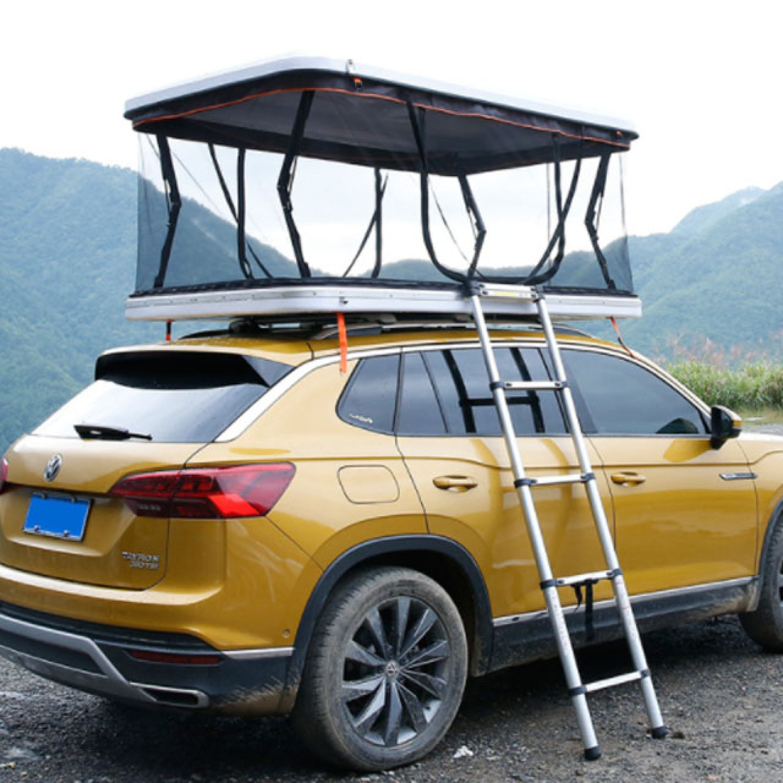 Outdoor Waterproof Hard Shell Double Mesh Car Rooftop Tents Customized Wholesale
