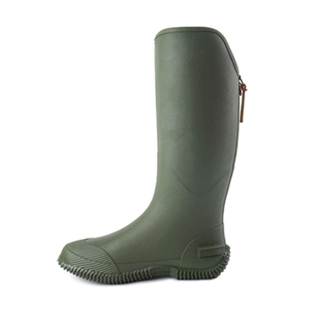 Wholesale  Green Women Rain Boots Hot Sale Rubber Boots Waterproof   Wellies Costom For Ladies