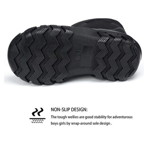 Waterproof Outdoor Customized Neoprene Rubber Kids Winter Snow Rain Boots with Warm Soft Lining Wholesale