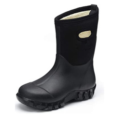 Waterproof Outdoor Customized Neoprene Rubber Kids Winter Snow Rain Boots with Warm Soft Lining Wholesale