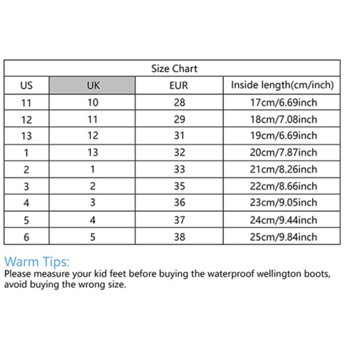 Waterproof Outdoor Customized Neoprene Rubber Kids Winter Snow Rain Boots with Warm Soft Lining Wholesale