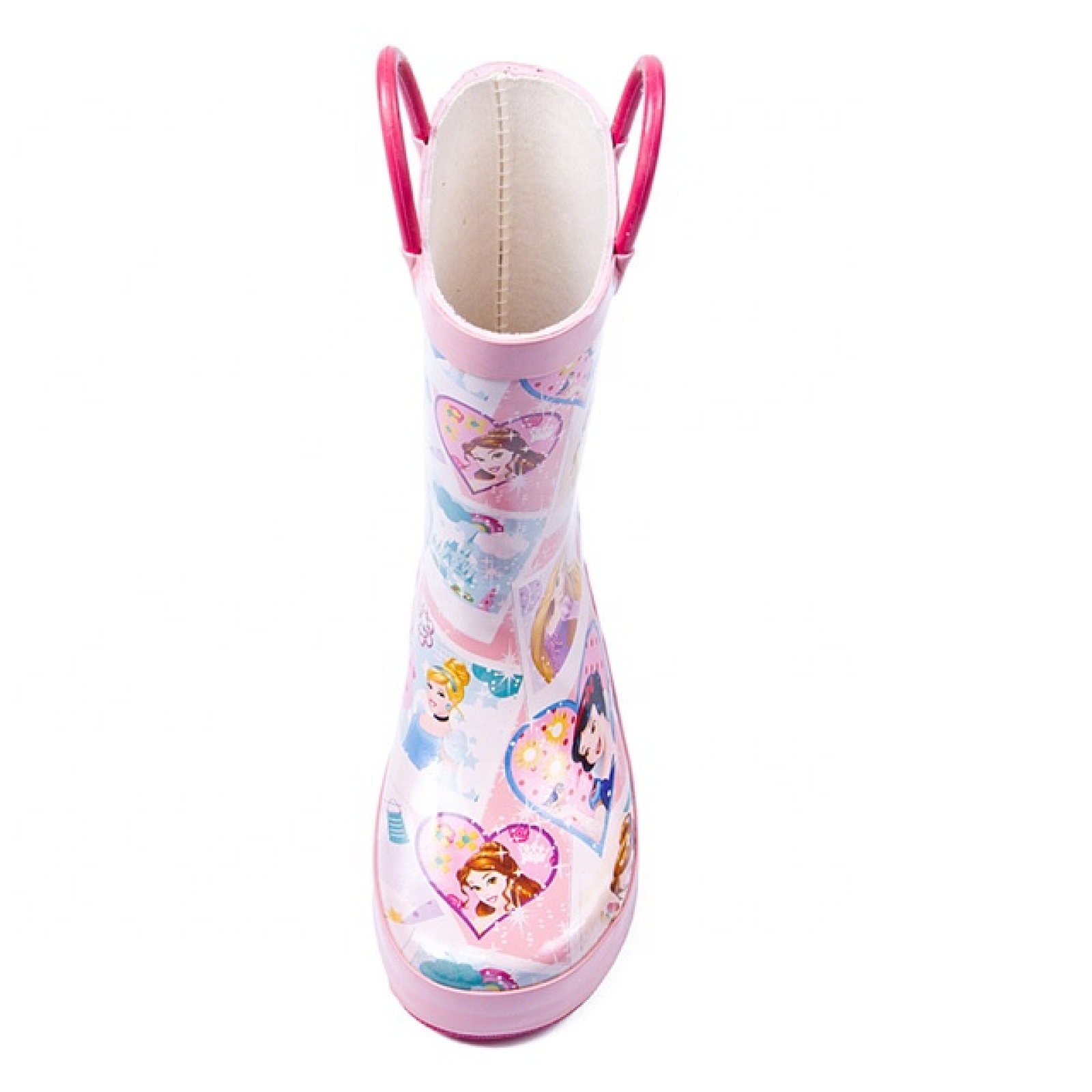 Pink Waterproof Gumboots Cartoon Printing Girls Rubber Boots Rain Wellies for Children