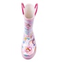 Pink Waterproof Gumboots Cartoon Printing Girls Rubber Boots Rain Wellies for Children