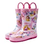 Pink Waterproof Gumboots Cartoon Printing Girls Rubber Boots Rain Wellies for Children