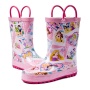 Pink Waterproof Gumboots Cartoon Printing Girls Rubber Boots Rain Wellies for Children