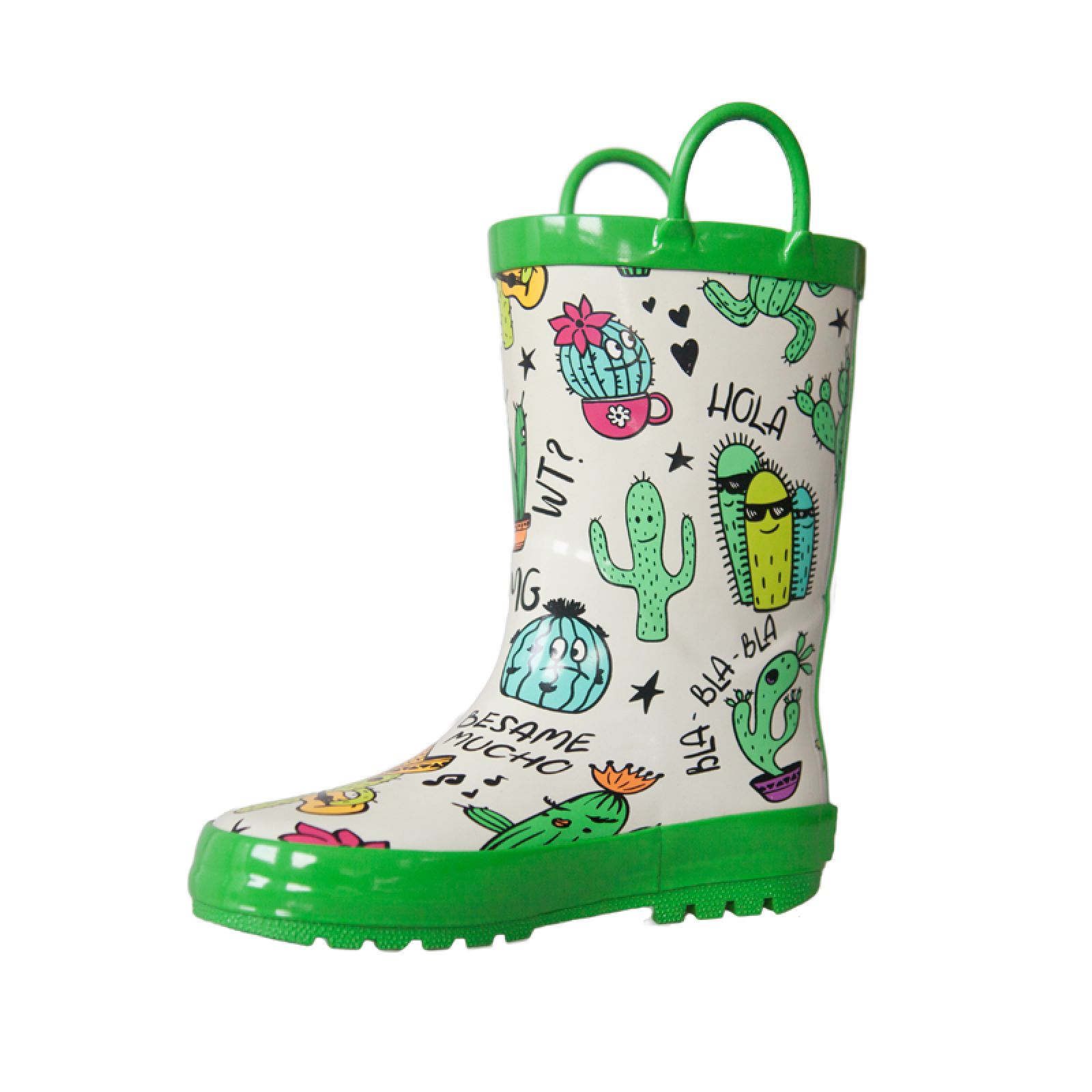 Kids printed rubber rain boots